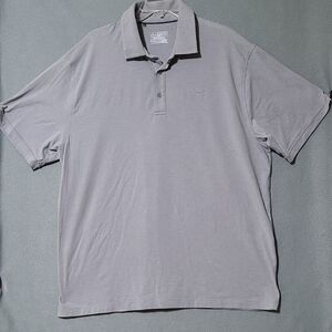 UNDER ARMOUR Men's Gray Short Sleeve Loose Fit Polo Shirt Heat Gear - Size‎ 2XL